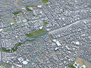 Lubango city Angola 30km 3D मॉडल
