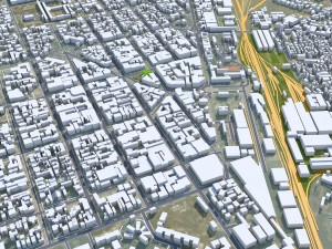 Lubumbashi city Congo 30km 3D-Modell