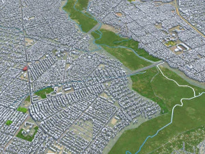 Lubumbashi city Congo 30km 3D Model