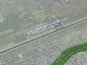 Lubumbashi city Congo 30km 3D-Modell