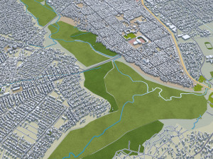 Lubumbashi city Congo 30km 3D-Modell