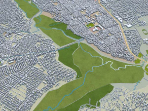Lubumbashi city Congo 30km 3D Model