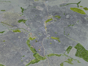 Lubumbashi city Congo 30km 3D-Modell