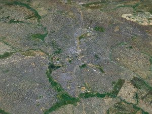 Lubumbashi city Congo 30km 3D-Modell