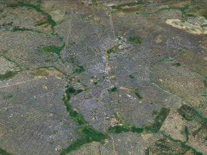 Lubumbashi city Congo 30km 3D Model