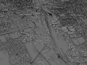 Lubumbashi city Congo 30km 3D-Modell