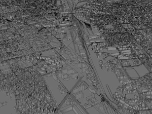 Lubumbashi city Congo 30km 3D Model