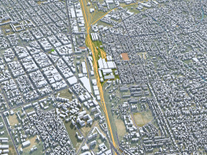Lubumbashi city Congo 30km 3D-Modell