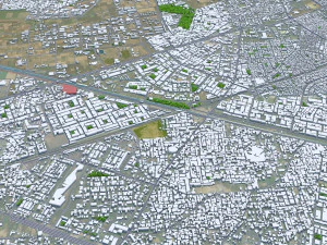 Ludhiana city Punjab India 35km 3D Model