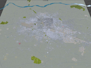 Ludhiana city Punjab India 35km 3D मॉडल