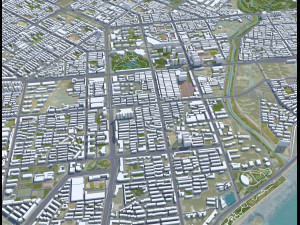 Luoyang Henan city China 100km 3D Модель