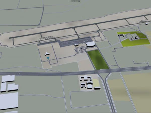 Luoyang Henan city China 100km 3D Model