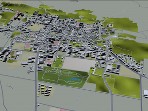 Luoyang Henan city China 100km 3D Модель