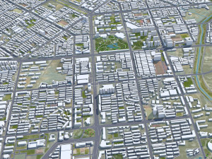 Luoyang Henan city China 100km 3D Модель