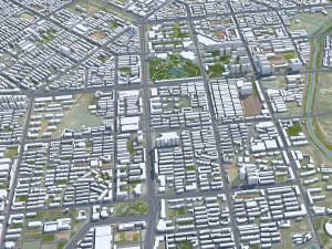 Luoyang Henan city China 100km 3D Model