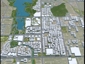 Ma anshan city Anhui China 35km 3D Model