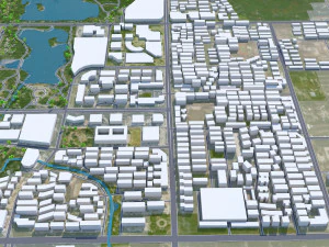 Ma anshan city Anhui China 35km 3D Model