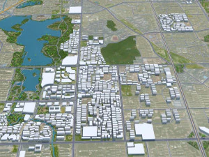 Ma anshan city Anhui China 35km 3D Model