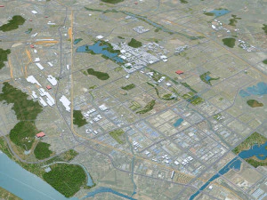 Ma anshan city Anhui China 35km 3D Model