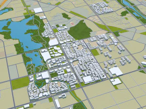 Ma anshan city Anhui China 35km 3D Model