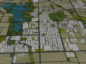 Ma anshan city Anhui China 35km 3D Model