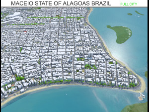 Maceio State of Alagoas Brazil 25km 3D Model