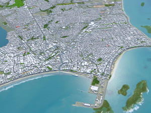 Maceio State of Alagoas Brazil 25km 3D Model