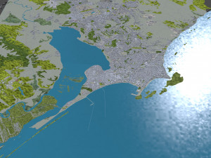 Maceio State of Alagoas Brazil 25km 3D Model
