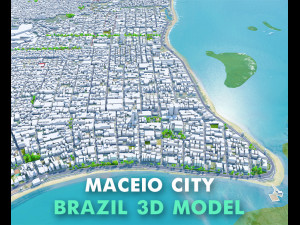Maceio State of Alagoas Brazil 25km 3D Model