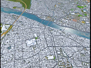Madurai city Tamil Nadu India 25km 3D Model