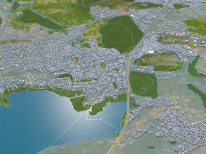 Madurai city Tamil Nadu India 25km 3D Model
