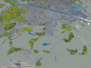 Madurai city Tamil Nadu India 25km 3D Model