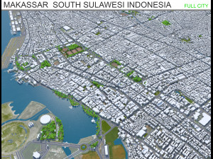 Makassar City South Sulawesi Indonesia 35km Model 3D