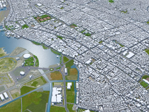 Makassar City South Sulawesi Indonesia 35km 3D Model