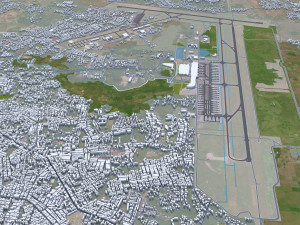 Makassar City South Sulawesi Indonesia 35km 3D Model