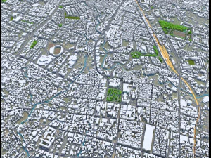 Malang city East Java Indonesia 20km 3D Model