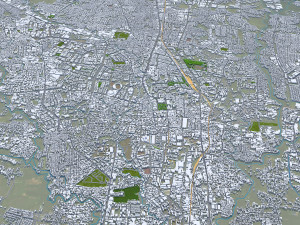Malang city East Java Indonesia 20km 3D Model