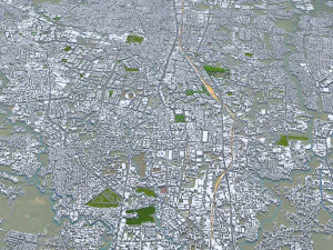 Malang city East Java Indonesia 20km 3D Model
