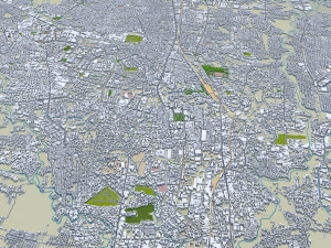 Malang city East Java Indonesia 20km 3D Model