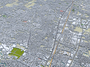 Malang city East Java Indonesia 20km 3D Model
