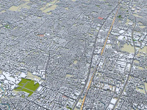 Malang city East Java Indonesia 20km 3D Model