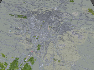 Malang city East Java Indonesia 20km 3D Model