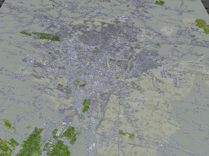Malang city East Java Indonesia 20km 3D Model