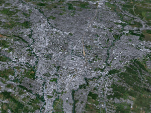 Malang city East Java Indonesia 20km 3D Model