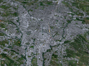 Malang city East Java Indonesia 20km 3D Model