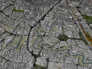 Malang city East Java Indonesia 20km 3D Model