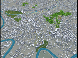 Malappuram city Kerala India 20km 3D Model