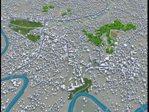 Malappuram city Kerala India 20km 3D Model