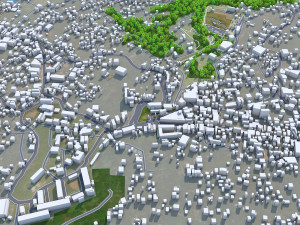 Malappuram city Kerala India 20km 3D Model
