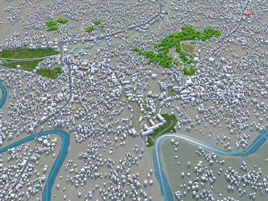 Malappuram city Kerala India 20km 3D Model
